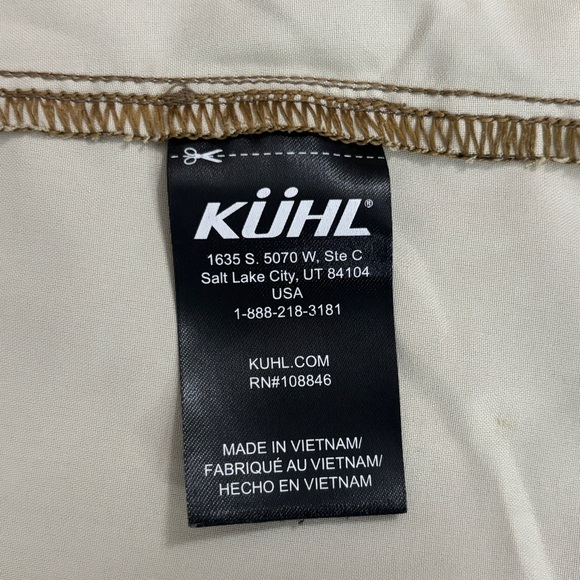 Kuhl Button Down Short Sleeves Gold Yellow Shirt Sz L - Picture 12 of 14